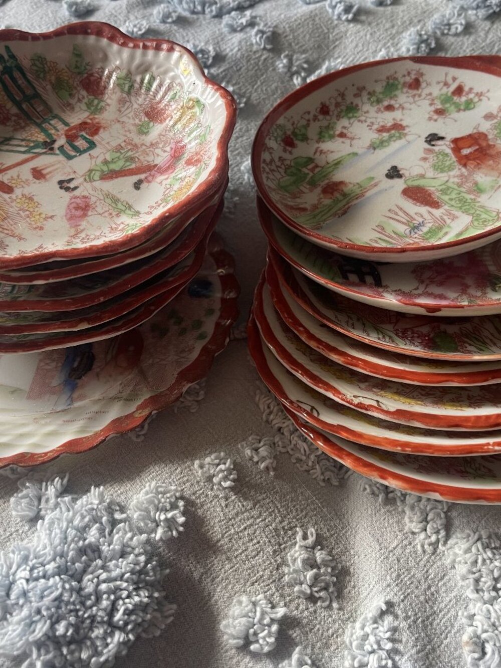 A COLLECTION OF JAPENESE DISHES CUPS ETC